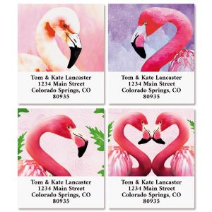Flamazing Flamingos Select Return Address Labels (4 Designs)