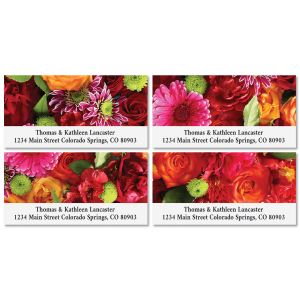 Spring Bouquet Deluxe Return Address Labels (4 Designs)