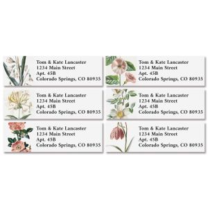 Antique Botanical Classic Return Address Labels (6 Designs)