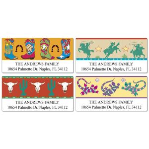 Colorful West Deluxe Return Address Labels  (4 Designs)