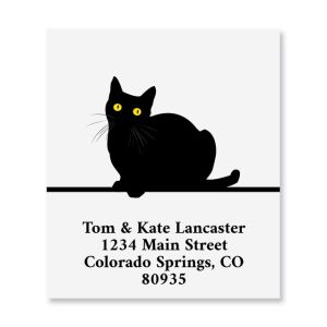 Black Cat Select Return Address Labels (12 Designs)