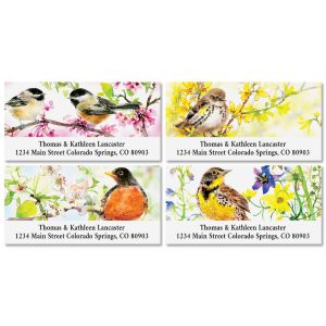 Summer Birds Deluxe Return Address Labels (4 Designs)