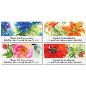 Big Blooms Deluxe Return Address Labels (4 Designs)