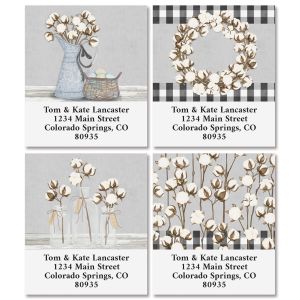 Farmhouse Bolls Select Return Address Labels (4 Designs)