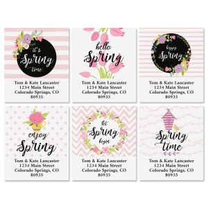 Happy Spring Select Return Address Labels (6 Designs)