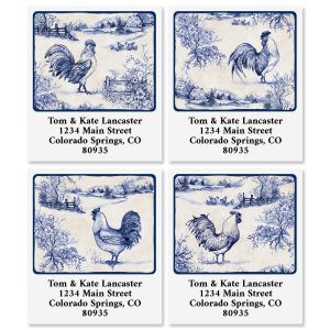 Blue Rooster Select Return Address Labels (4 Designs)