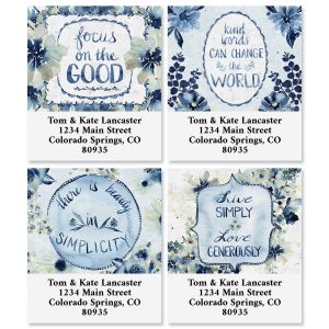 Garden Blues Select Return Address Labels (4 Designs)