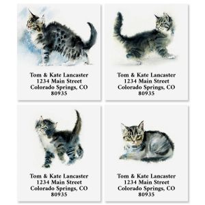 Tabby Portrait Select Return Address Labels (4 Designs)