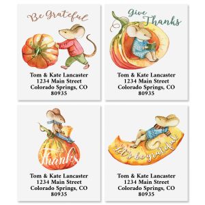 Thankful Mouse Select Return Address Labels (4 Designs)