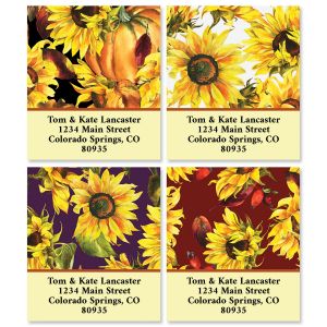 Festive Sunflowers Select Return Address Labels (4 Designs)