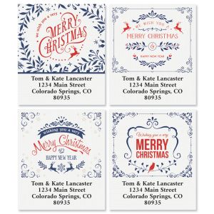 Ornate Winter Select Return Address Labels (4 Designs)