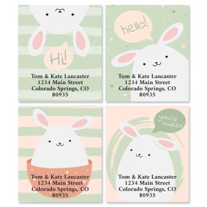 Sweet Easter Bunny Select Return Address Labels (4 Designs)