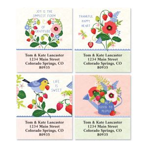Strawberry Garden Select Return Address Labels (4 Designs)