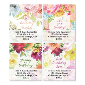 When Flowers Speak Select Return Address Labels (4 Designs)