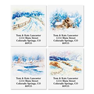 Winter Landscapes Select Return Address Labels (4 Designs)