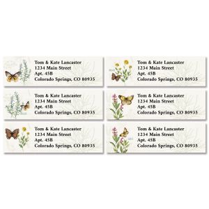 Butterfly Herb Garden Classic Return Address Labels (6 Designs)