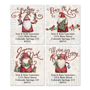 Christmas Gnomes Select Return Address Labels (4 Designs)