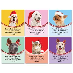 Festive Pets Select Return Address Labels (6 Designs)