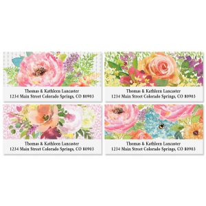 When Flowers Speak Deluxe Return Address Labels (4 Designs)