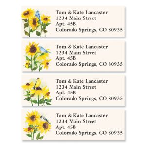 Sunflower Garden Classic Return Address Labels (4 Designs)