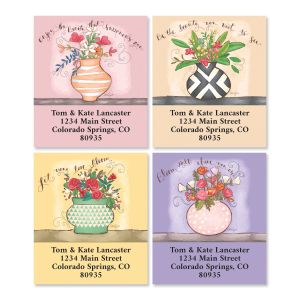 Florals 'N Vases Select Return Address Labels (4 Designs)