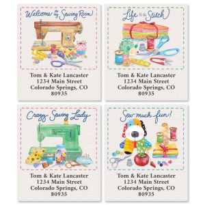 Sew Excited Select Return Address Labels (4 Designs)
