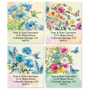 Floral Garden Select Return Address Labels (4 Designs)