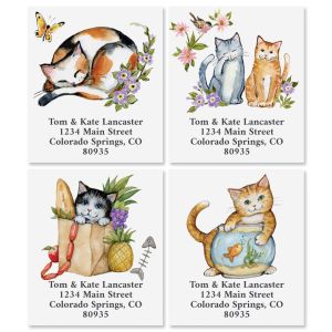 Curious Kittens Select Return Address Labels (8 Designs)