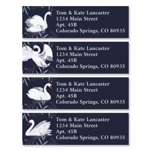 Elegant Swans Classic Return Address Labels (4 Designs)