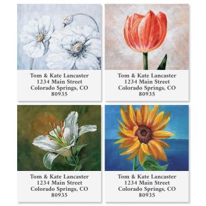 Distressed Floral Select Return Address Labels (4 Designs)