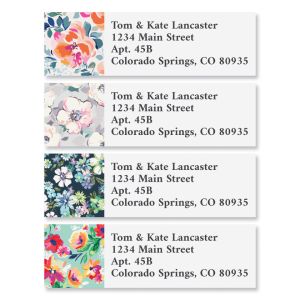 Floral Collage Classic Return Address Labels (4 Designs)
