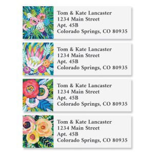 Colorful Arrangements Classic Return Address Labels (6 Designs)