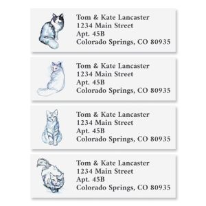 Cat Stares Classic Return Address Labels (4 Designs)