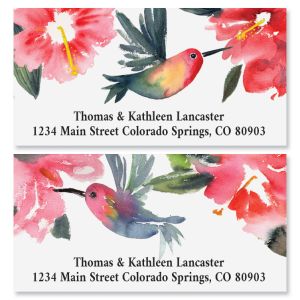 Spring Humming Deluxe Return Address Labels (2 Designs)