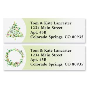 Wreathy Christmas Classic Return Address Labels (2 Designs)