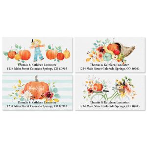 Happy Fall Deluxe Return Address Labels (4 Designs)