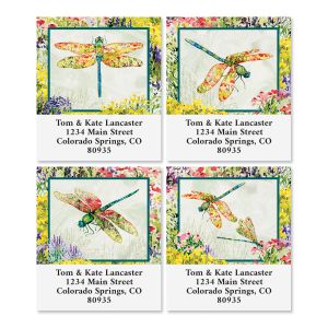 Garden Dragonflies Select Return Address Labels (4 Designs)