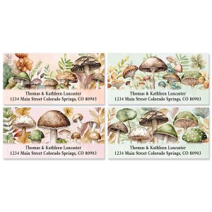 Mushroom Bunch Deluxe Return Address Labels (4 Designs)