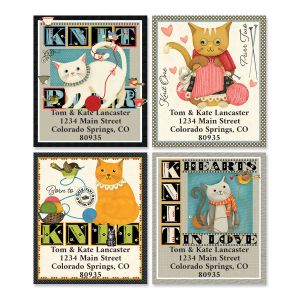 Knit Our PURR Select Return Address Labels (4 Designs)