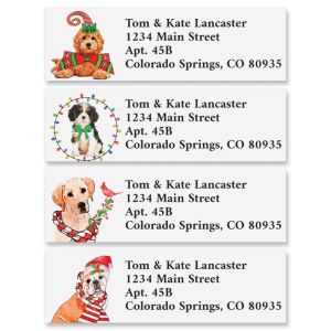 Christmas Dogs Classic Return Address Labels (6 Designs)