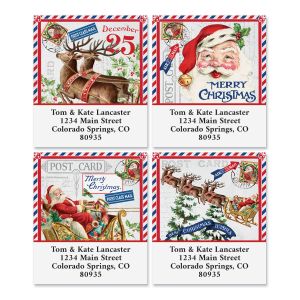 Christmas Greetings Select Return Address Labels (4 Designs)