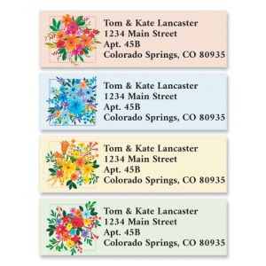 Spring Petals Classic Return Address Labels (4 Designs)