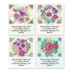 Violet Petals Select Return Address Labels (4 Designs)