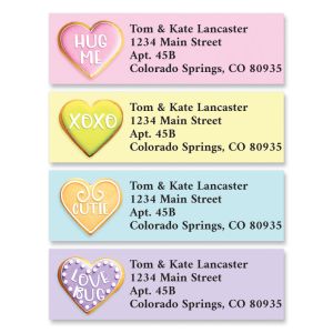 Candy Hearts Classic Return Address Labels (4 Designs)