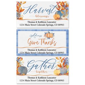 Giving Thanks Deluxe Return Address Labels (3 Designs)