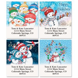 Snowman Smiles Select Return Address Labels (4 Designs) 