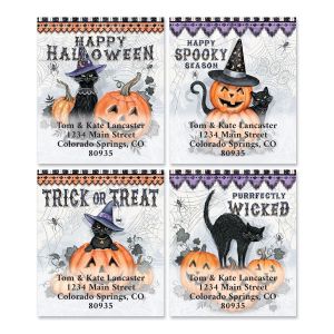 Black Cat Magic Select Return Address Labels (4 Designs) 