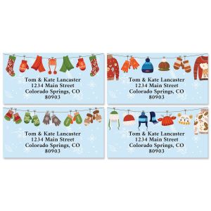 Cozy Winter Border Return Address Labels (4 Designs)