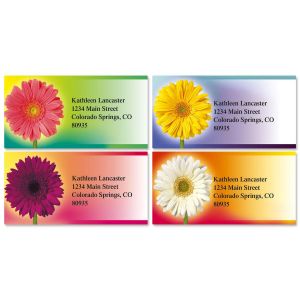 150 Personalized Return Address Labels Flowers in Teacups jx 518
