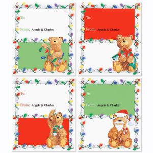 Bear Lodge Christmas To/From Labels   (4 designs)